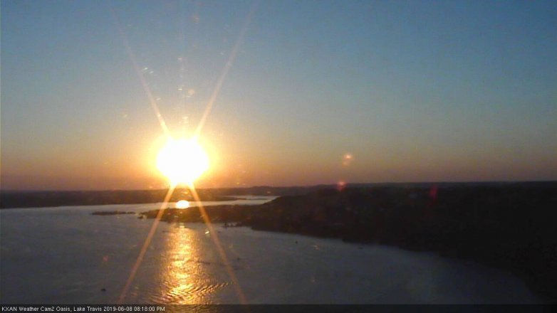 Lake Travis webcam, June 8, 2019 7:20 PM CT