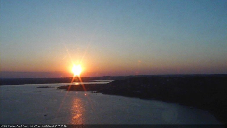 Lake Travis webcam, June 8, 2019 7:25 PM CT
