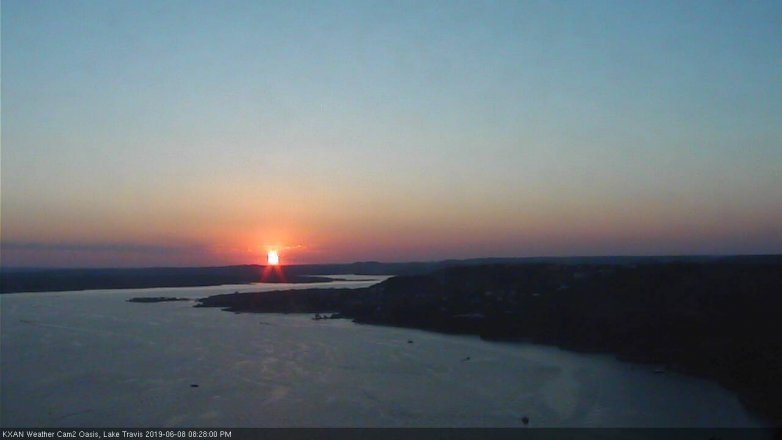 Lake Travis webcam, June 8, 2019 7:30 PM CT