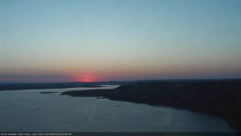 Lake Travis webcam, June 8, 2019 7:35 PM CT