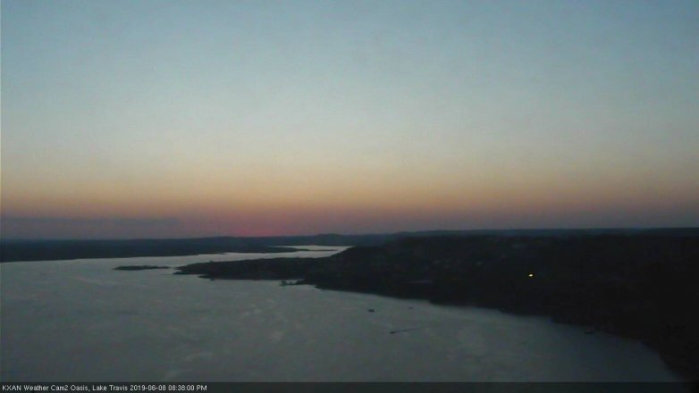 Lake Travis webcam, June 8, 2019 7:40 PM CT