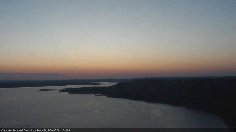 Lake Travis webcam, June 8, 2019 7:45 PM CT
