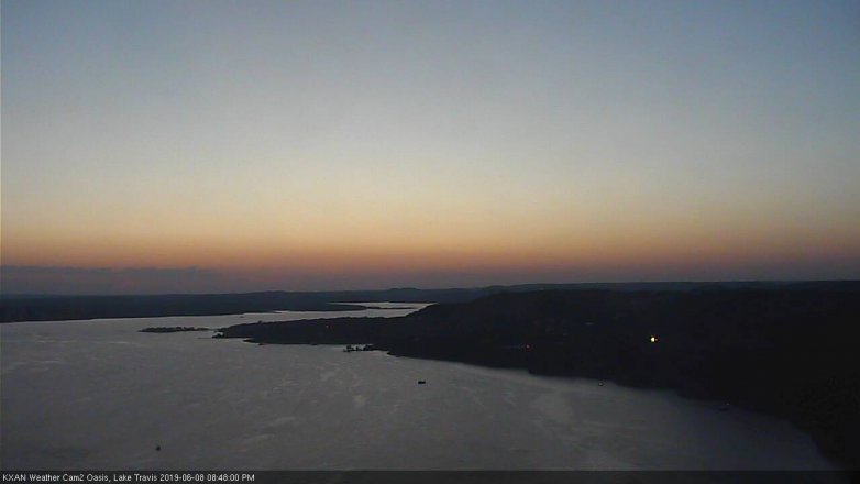 Lake Travis webcam, June 8, 2019 7:50 PM CT