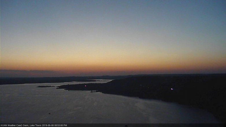 Lake Travis webcam, June 8, 2019 7:55 PM CT