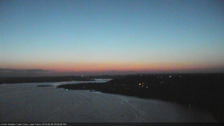 Lake Travis webcam, June 8, 2019 8:10 PM CT