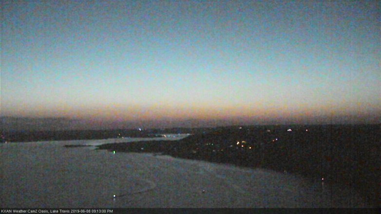 Lake Travis webcam, June 8, 2019 8:15 PM CT
