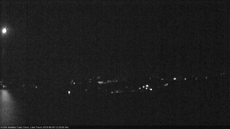 Lake Travis webcam, June 8, 2019 11:30 PM CT