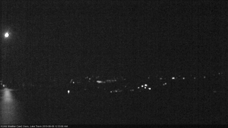 Lake Travis webcam, June 8, 2019 11:35 PM CT