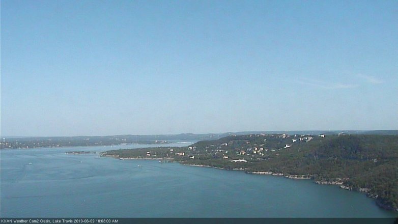 Lake Travis webcam, June 9, 2019 9:05 AM CT