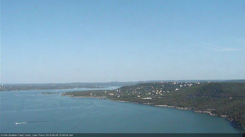 Lake Travis webcam, June 9, 2019 9:10 AM CT