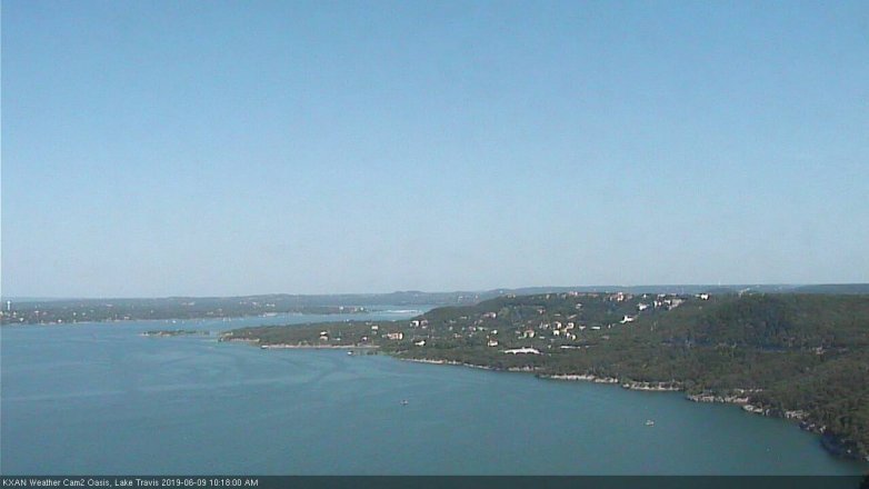 Lake Travis webcam, June 9, 2019 9:20 AM CT