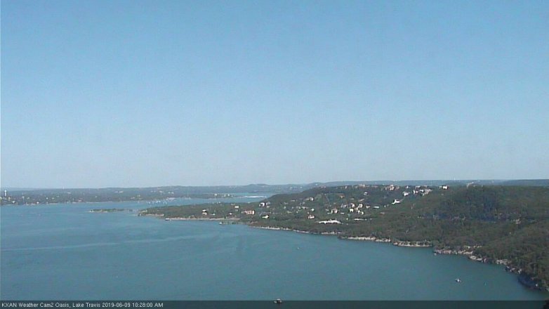 Lake Travis webcam, June 9, 2019 9:30 AM CT
