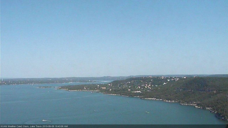 Lake Travis webcam, June 9, 2019 9:45 AM CT