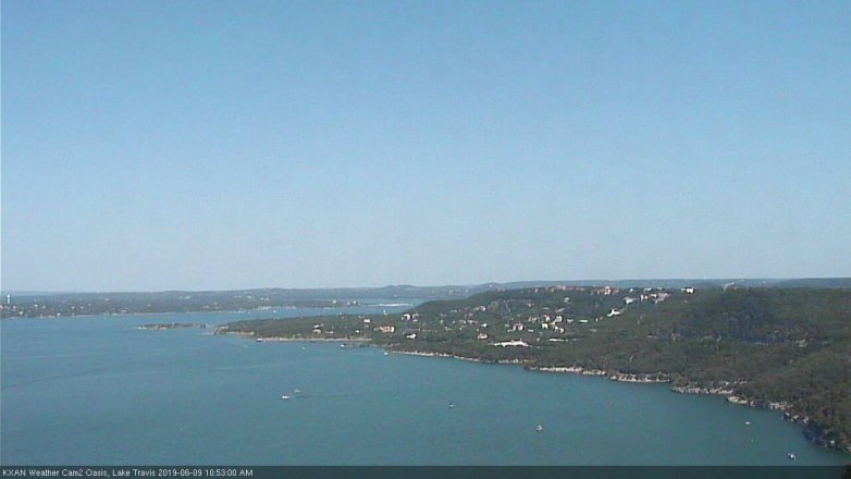 Lake Travis webcam, June 9, 2019 9:55 AM CT