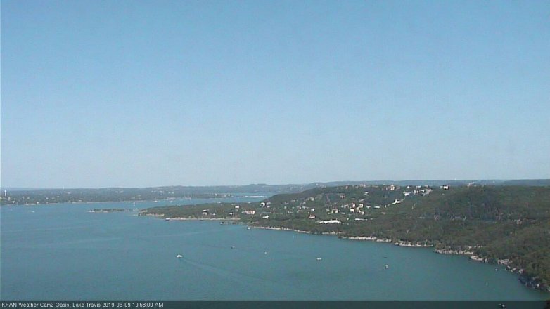 Lake Travis webcam, June 9, 2019 10:00 AM CT