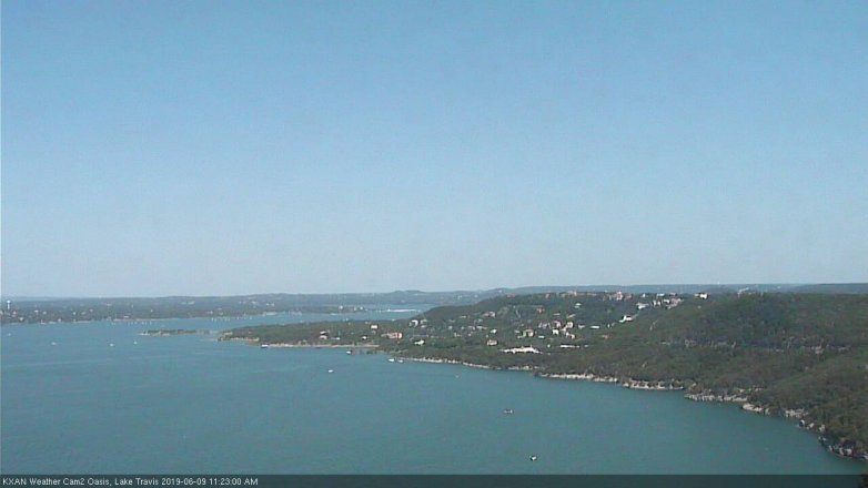 Lake Travis webcam, June 9, 2019 10:25 AM CT