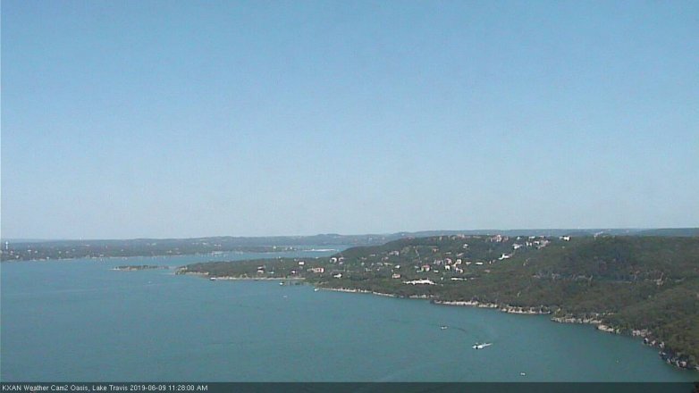 Lake Travis webcam, June 9, 2019 10:30 AM CT
