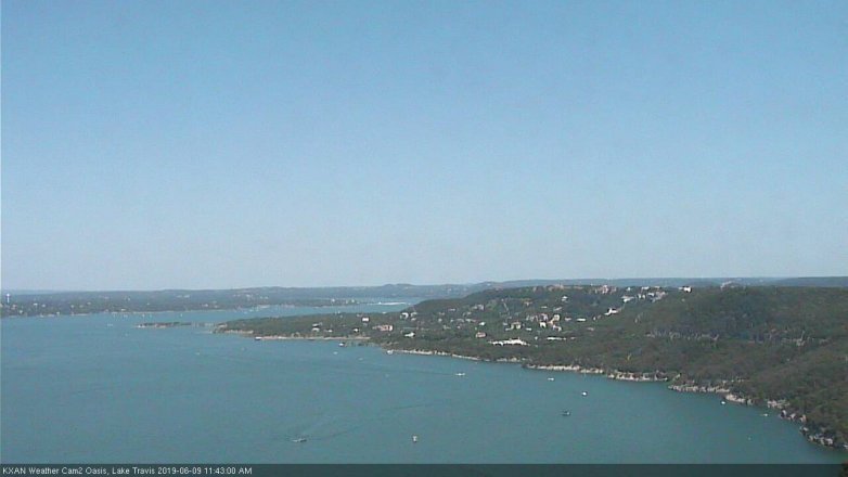 Lake Travis webcam, June 9, 2019 10:45 AM CT