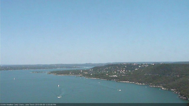 Lake Travis webcam, June 9, 2019 11:05 AM CT