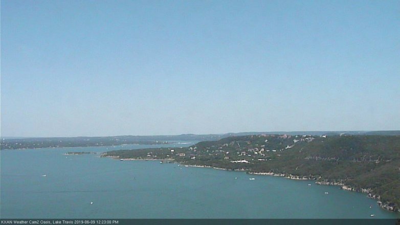 Lake Travis webcam, June 9, 2019 11:25 AM CT
