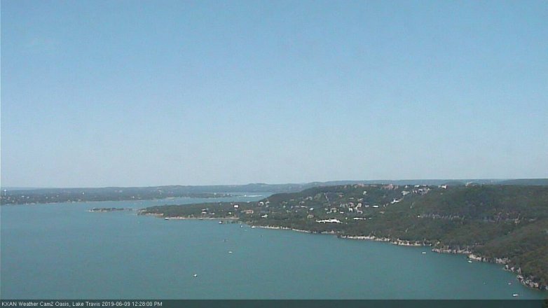 Lake Travis webcam, June 9, 2019 11:30 AM CT