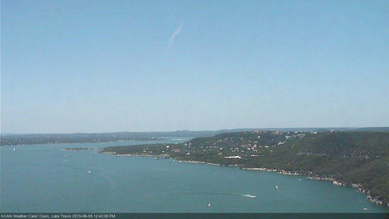 Lake Travis webcam, June 9, 2019 11:45 AM CT