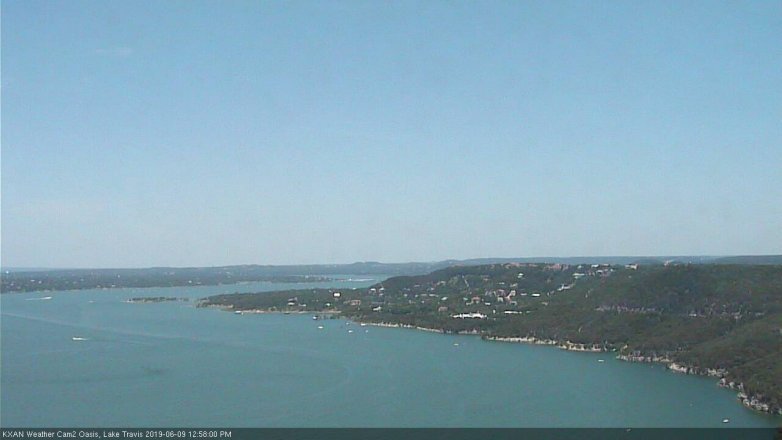 Lake Travis webcam, June 9, 2019 12:00 PM CT