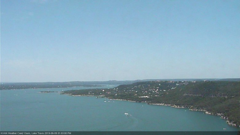 Lake Travis webcam, June 9, 2019 12:05 PM CT