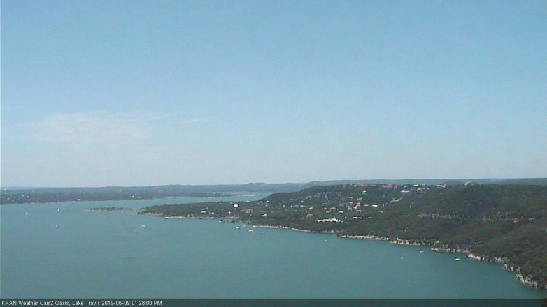 Lake Travis webcam, June 9, 2019 12:30 PM CT
