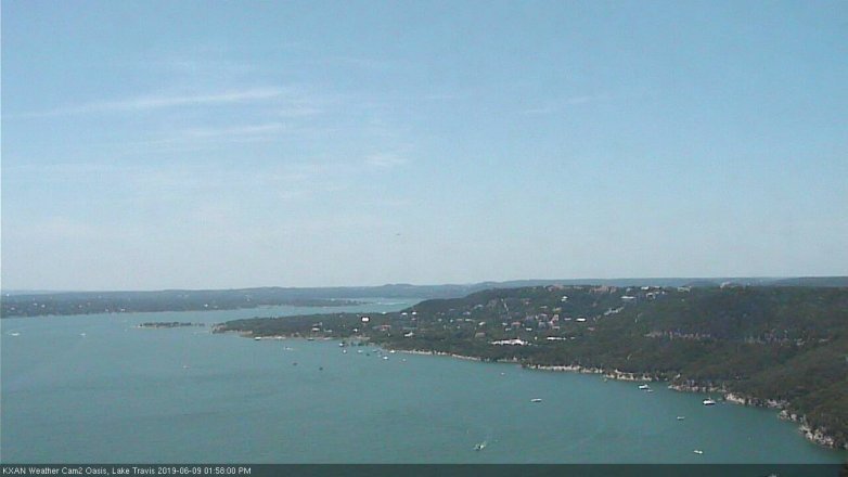 Lake Travis webcam, June 9, 2019 1:00 PM CT
