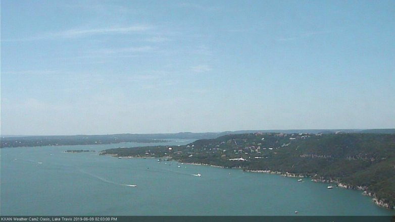 Lake Travis webcam, June 9, 2019 1:05 PM CT