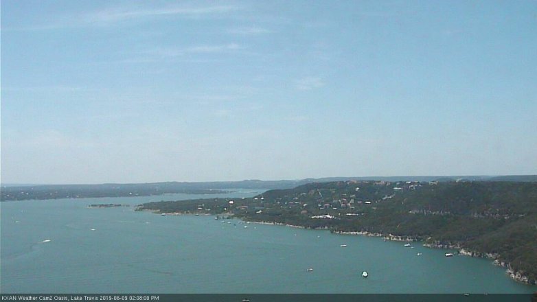 Lake Travis webcam, June 9, 2019 1:10 PM CT