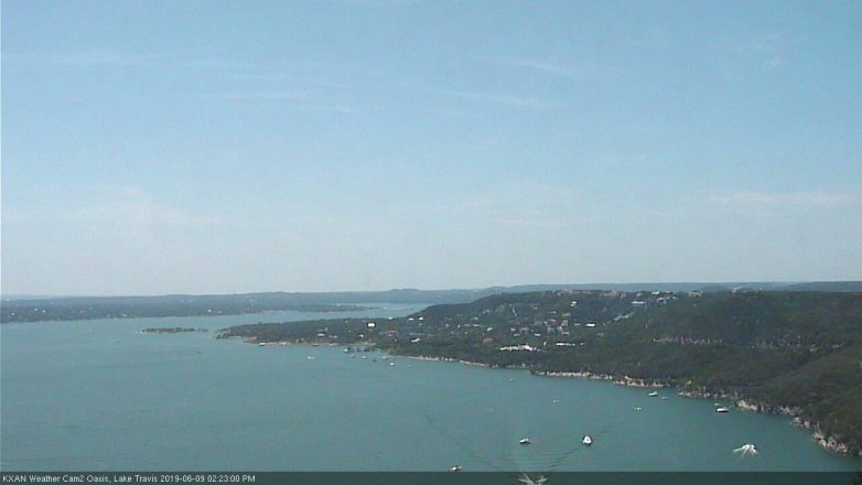 Lake Travis webcam, June 9, 2019 1:25 PM CT