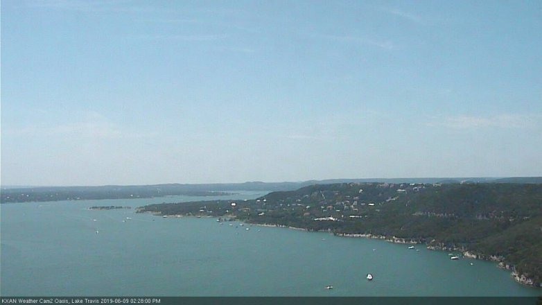Lake Travis webcam, June 9, 2019 1:30 PM CT