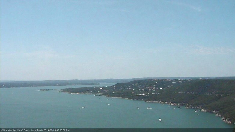 Lake Travis webcam, June 9, 2019 1:35 PM CT