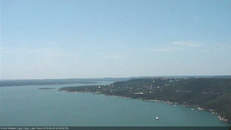 Lake Travis webcam, June 9, 2019 1:40 PM CT
