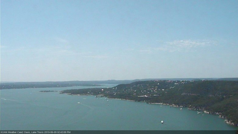 Lake Travis webcam, June 9, 2019 1:45 PM CT