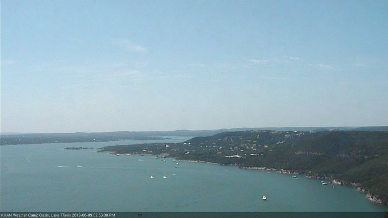 Lake Travis webcam, June 9, 2019 1:55 PM CT