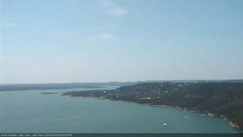Lake Travis webcam, June 9, 2019 2:05 PM CT