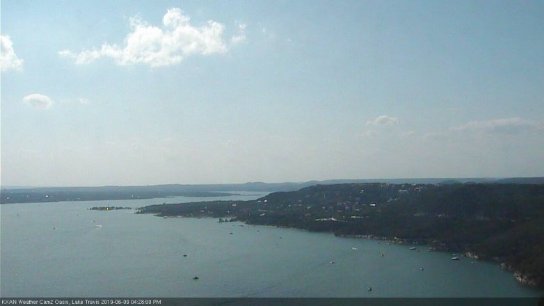Lake Travis webcam, June 9, 2019 3:30 PM CT