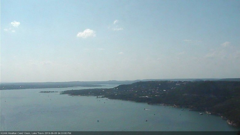 Lake Travis webcam, June 9, 2019 3:35 PM CT