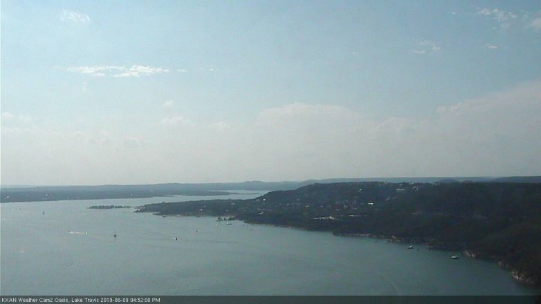 Lake Travis webcam, June 9, 2019 3:55 PM CT