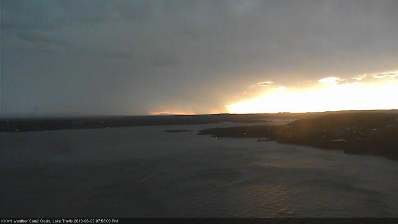 Lake Travis webcam, June 9, 2019 6:55 PM CT