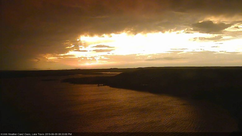 Lake Travis webcam, June 9, 2019 7:35 PM CT