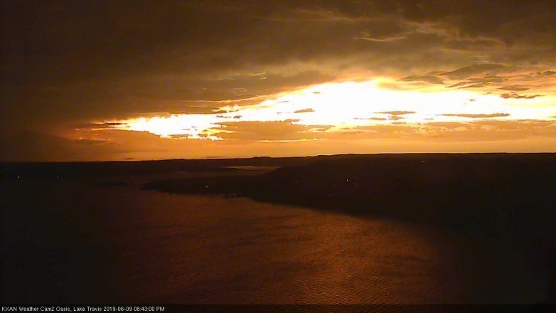 Lake Travis webcam, June 9, 2019 7:45 PM CT