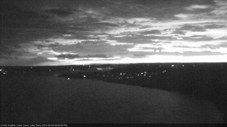 Lake Travis webcam, June 9, 2019 8:05 PM CT