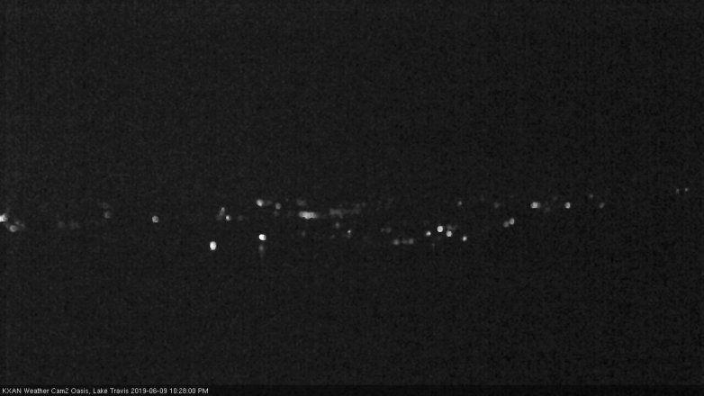 Lake Travis webcam, June 9, 2019 9:30 PM CT