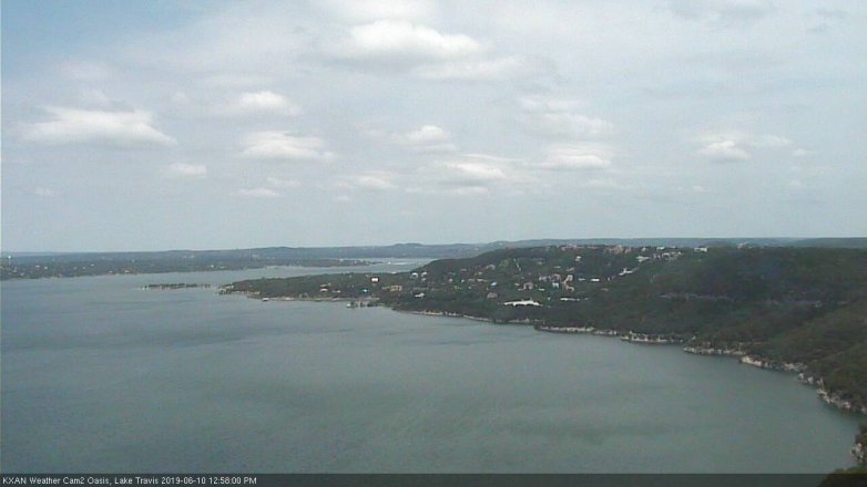 Lake Travis webcam, June 10, 2019 12:00 PM CT