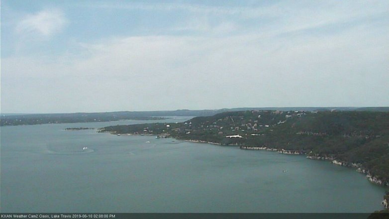 Lake Travis webcam, June 10, 2019 1:10 PM CT