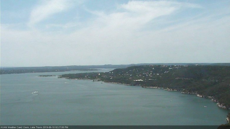 Lake Travis webcam, June 10, 2019 1:30 PM CT